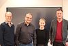 v.l. Prof. Dr. Christoph Ratz, Prof. Dr. Wolfgang Dworschak, Anna Selmayr, Prof. Dr. Peter Fischer