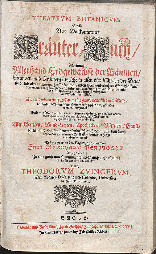 Titelblatt Theatrum botanicum