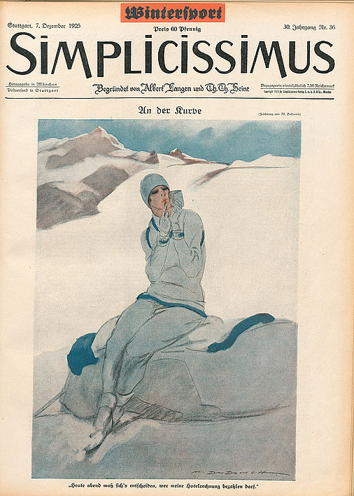 An der Kurve. Titelblatt Simplicissimus 30