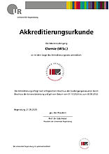 Akkreditierungsurkunde Chemie M.Sc.