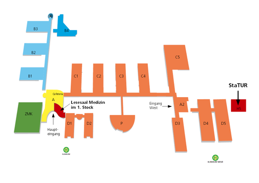 Lageplan Klinikum