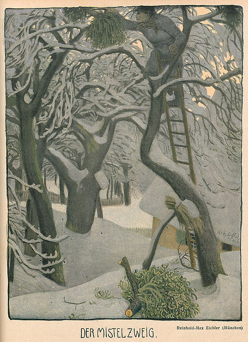 Reinhold-Max Eichler: Der Mistelzweig. In: Jugend 51 (1905,2). S. 1002. Universitätsbibliothek Regensburg. Reinhold-Max Eichler: Der Mistelzweig