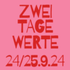 Quadrat mit Text Zwei Tage Werte, 24./25.9.24