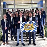 Empfang in der deutschen Botschaft Gruppenbild der deutschen Delegation