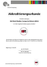 Akkreditierungsurkunde Ost-West-Studien M.A.