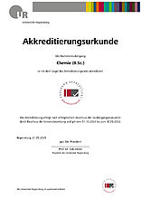 Akkreditierungsurkunde Chemie B.Sc.