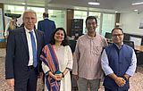 Besuch des Indian Institute for Technology Präsident Hebel mit Kolleg*innen vom Indian Institute for Technology