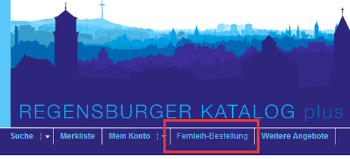 Screenshot Regensburger Katalog