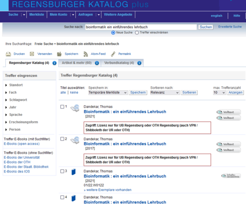 Regensburger Katalog Bildausschnitt