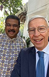 Präsident Hebel mit dem indischen Bildungsminister Präsident Hebel mit dem indischen Bildungsminister