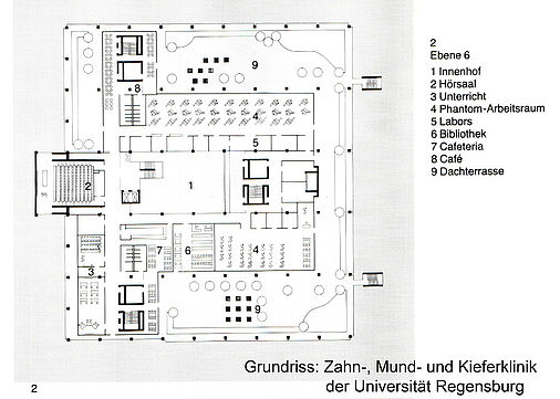 Grundriss Zahn-, Mund- und Kieferklinik