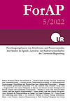 Forschungsergebnisse von Absolventen und Promovierenden der Fakultät für Sprach-, Literatur-, und Kulturwissenschaften der Universität Regensburg. 5 (2022) Cover ForAP