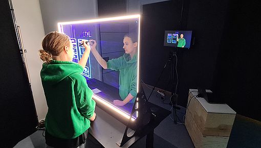 Lightboardsetup Ansicht von Hinten