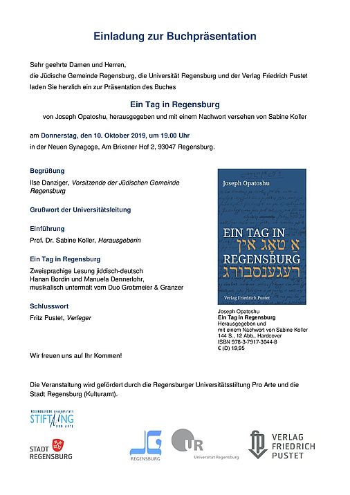 Einladung Opatoshu
