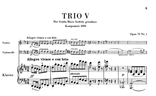 Noten Geistertrio
