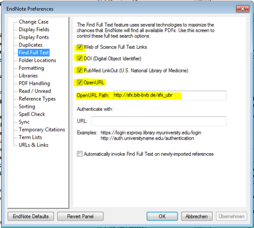 Einstellunge Find Full Text