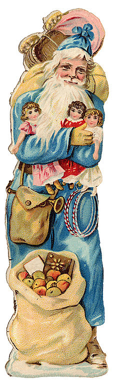 Oblate Blauer Weihnachtsmann