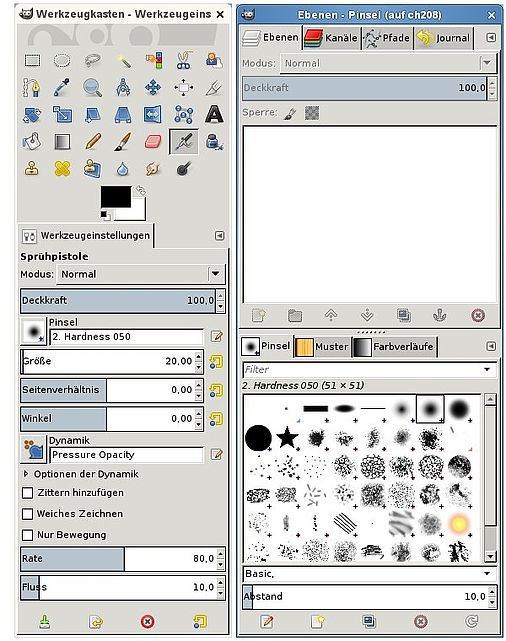 Gimp Werkzeugkasten