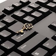 Tastatur mit Schlüssel