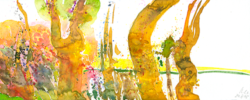 Beate Weywara, Baumaquarell 24.8.15