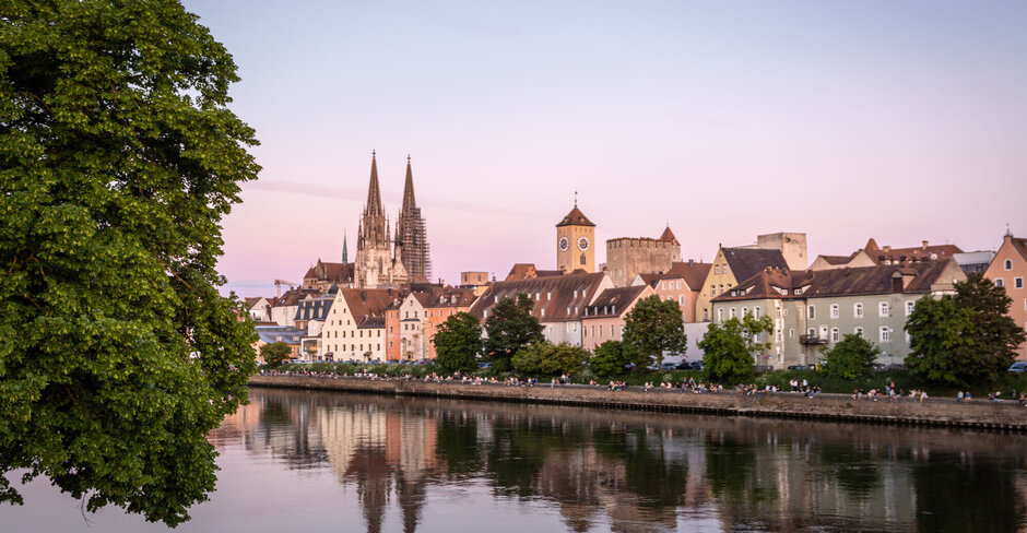 Regensburger Altstadt mit Blick auf den Dom