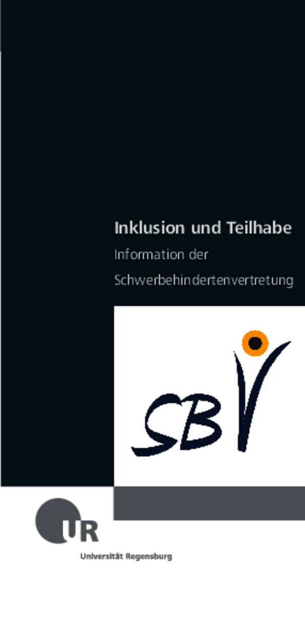 Titelblatt des Info-Faltblatts der Schwerbehindertenvertretung