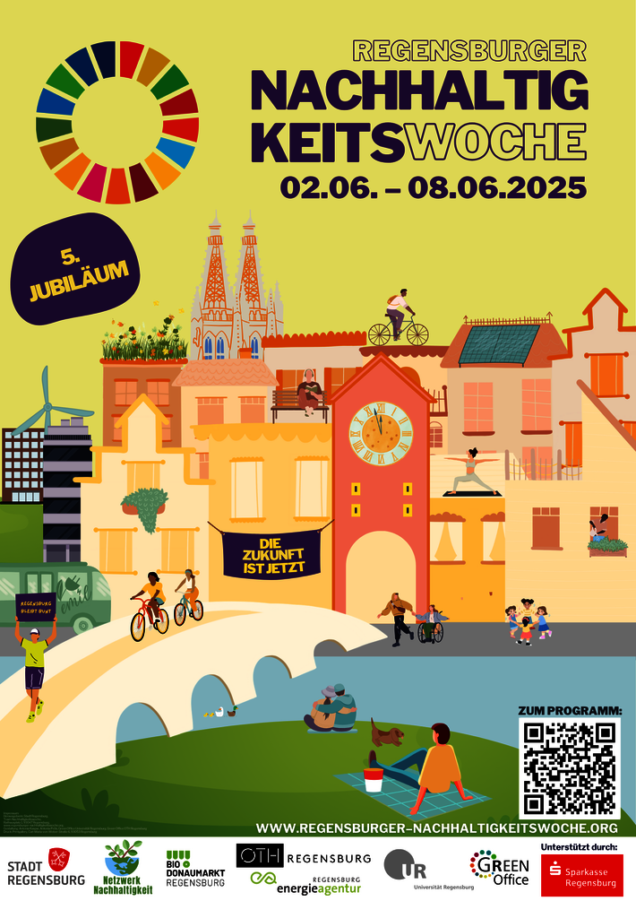Plakat Nachhaltigkeitswoche 2025 (öffnet Vergrößerung des Bildes)