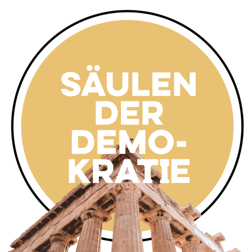 Logo des Podcast "Säulen der Demokratie".